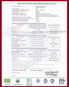 Macapulver Analysenextrakt